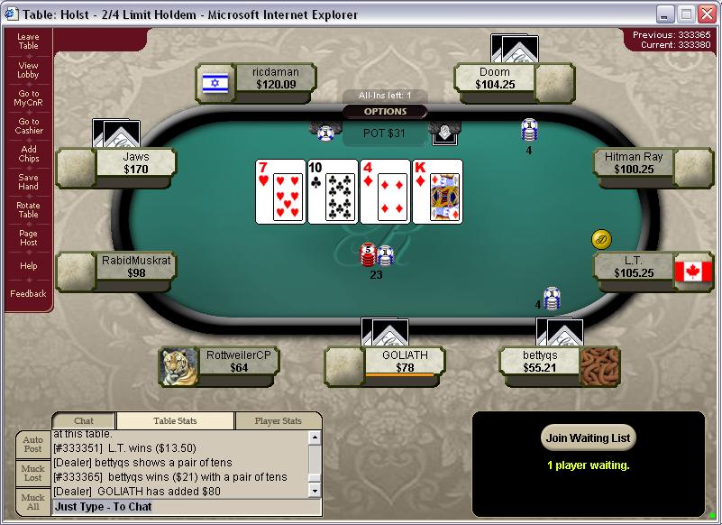 poker fold check call raise