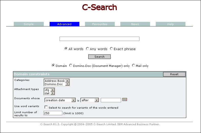 c search