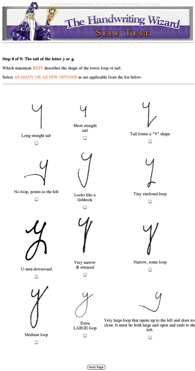 handwriting analysis of letters