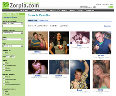 Zorpia page login.