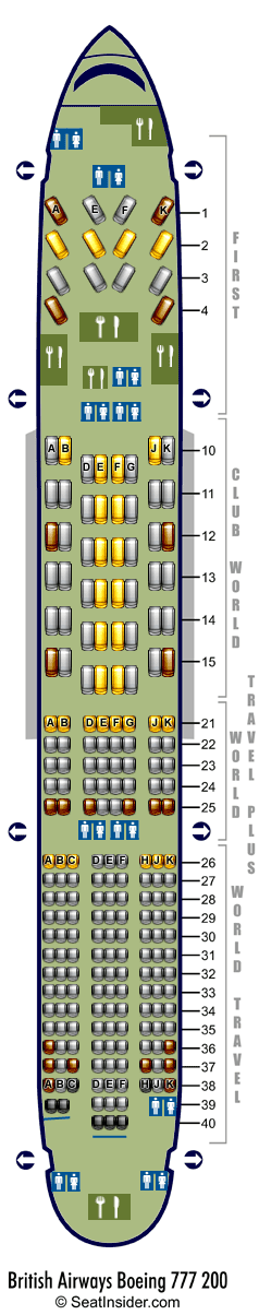 seating chart Virgin america and