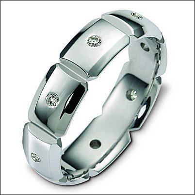The platinum wedding bands are manufactured with 95 platinum
