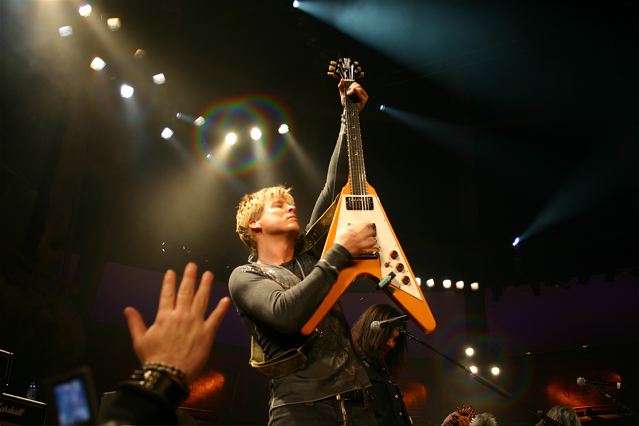 rock star performing