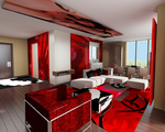 Rock Star Guest Suite Living Room Rendering
