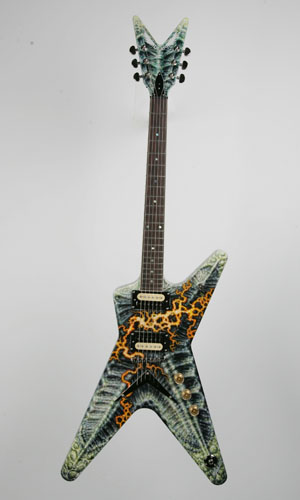 Hand-Painted Guitar by Tattoo Artist, Guy Aitchison