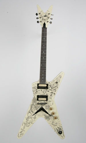 guitar tattoo designs. Hand-Painted Guitar by Tattoo