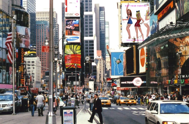 Pop Yor Panties Billboard in Times Square