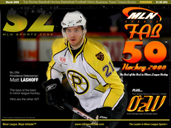 Matt Lashoff of the Providence Bruins No. 1 in MLN FAB50 Hockey 2008 Rankings