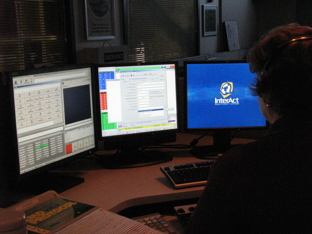 A Harford County Emergency Services dispatcher launches ProQA from within 