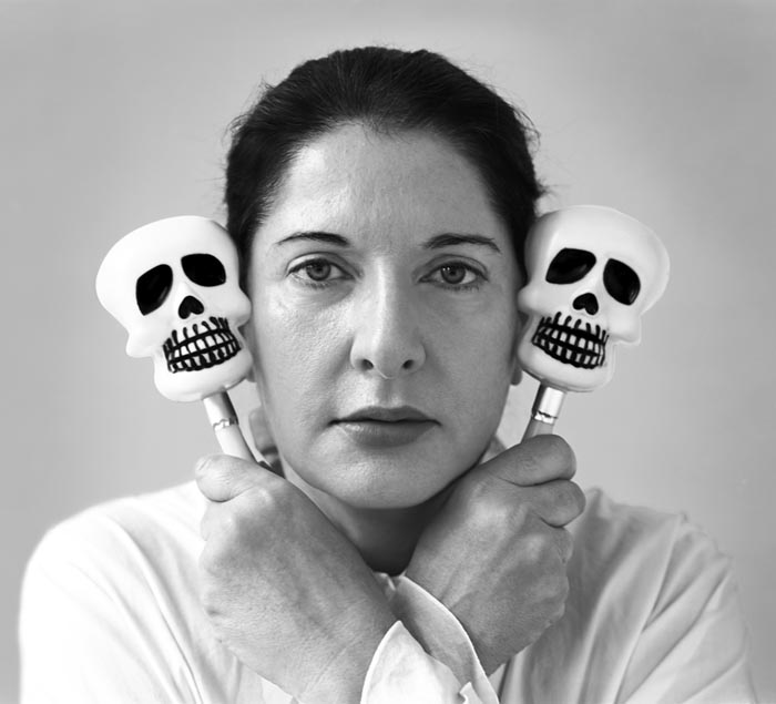 Marina Abramovic Portrait with maracas