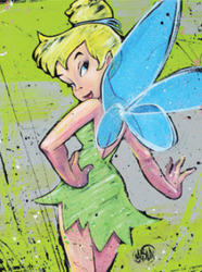 Fine  Gallery on Tinker Bell Disney Fine Art By David Garibaldi Dressed In Green Peter