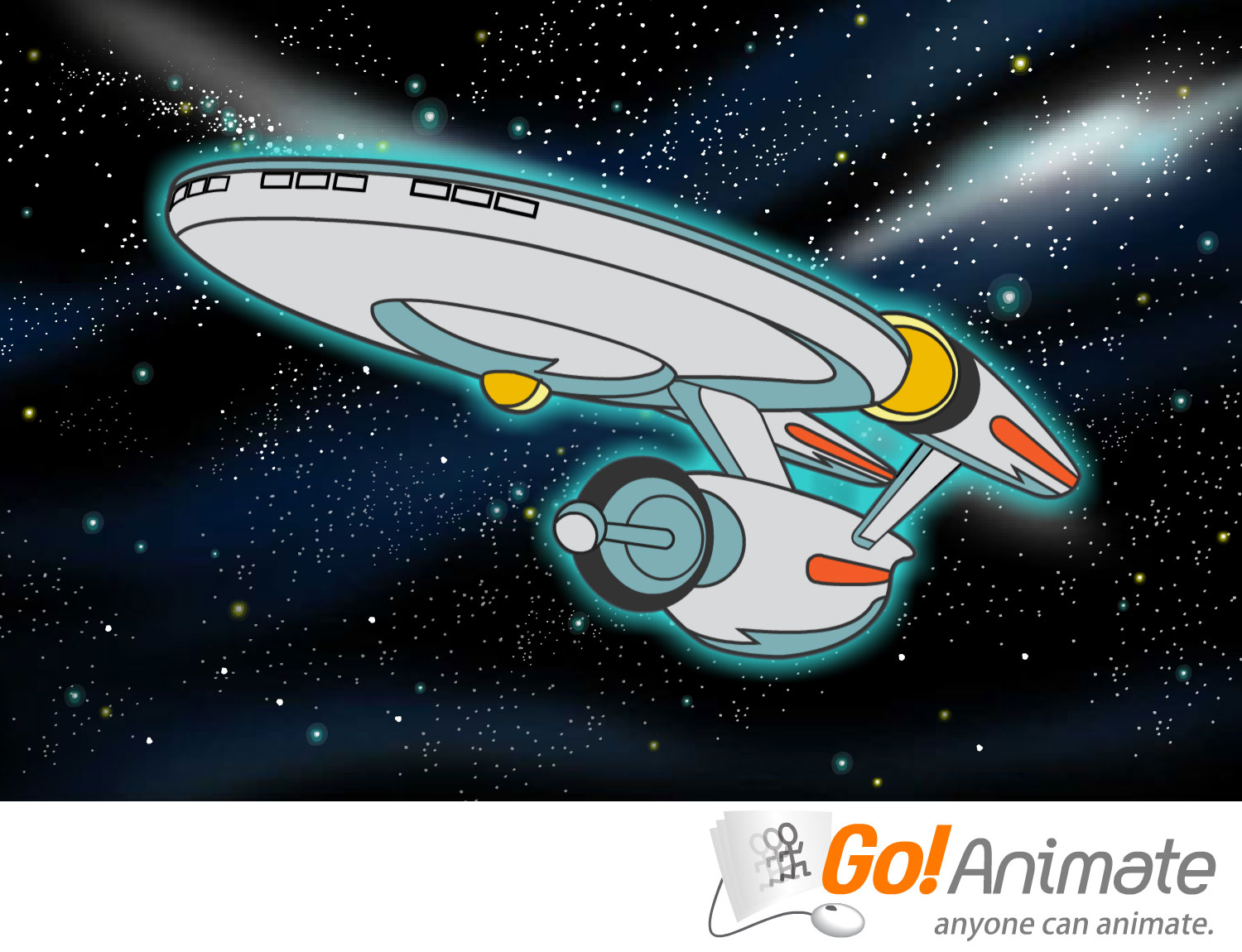 enterprise trek space animated goanimate bridge klingon crew flies through prweb 2009