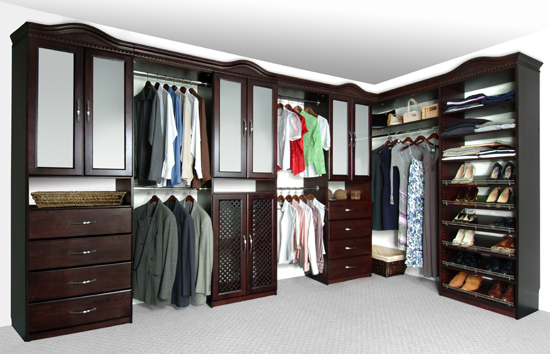 wood closet