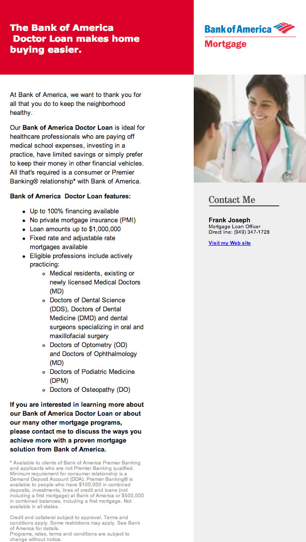 Bank Of America Doctor Loan Program