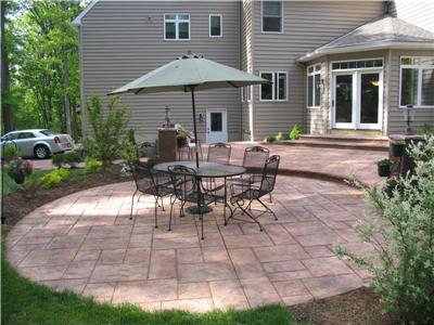 patio design with bbq