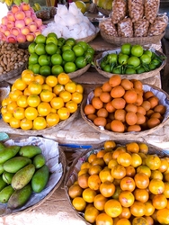 Cambodia Fruits Market Stall - Sam Dek Cambodia