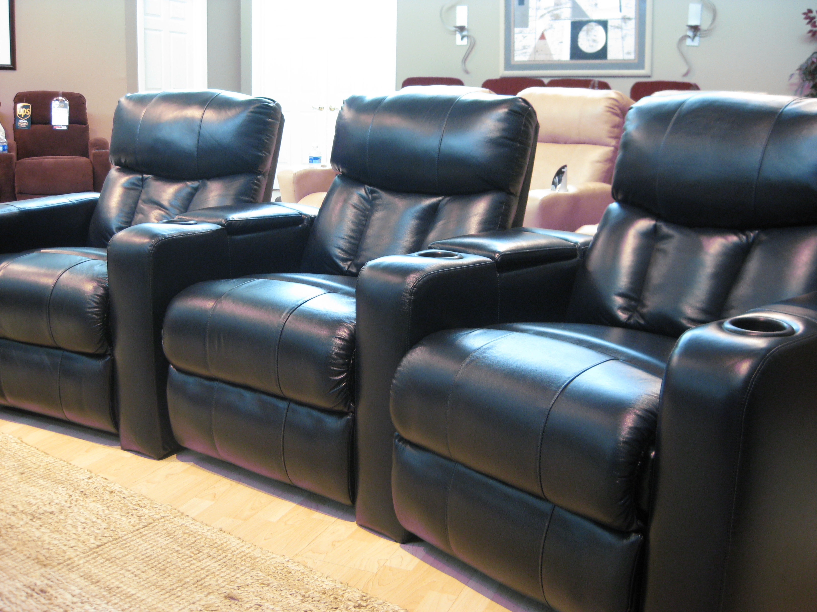 berkline leather theater seating sofa