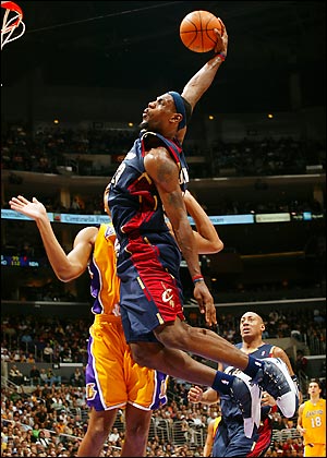 kobe bryant dunking on lebron james all. LeBron James 2008-09