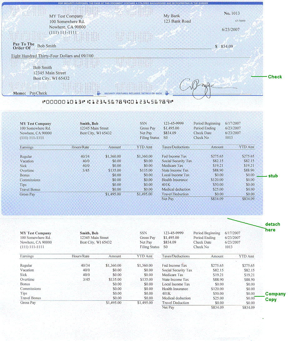 Blank Cheque Sample