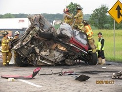 Remains of Family Vehicle