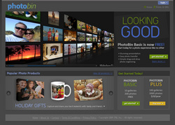 PhotoBin.com offers free basic accounts for photo sharing, archiving, and holiday gifts, as well as a 3-D Photo Wall that does not require a download.