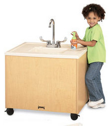 Jonti-Craft hand washing portable sink for the classroom.