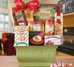 The Perfect Thank You Gift Basket - NEW! Indoor-outdoor planter basket packed with the perfect assortment. A very warm and welcoming gift! 