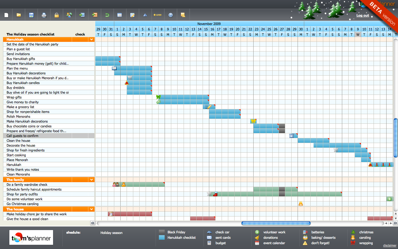 Holiday Chart 2018