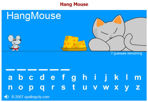 Where can you play the Hangmouse game for kids?