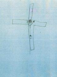 2nd Grader's Cross Drawing
