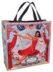 Mighty Michelle Obama Shopper - Blue Q Bags