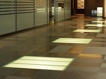 backlit floor