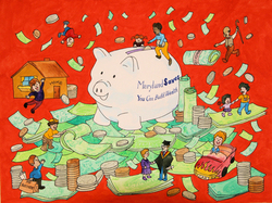 2010 Roll in the Dough Campaign poster by artist Joan Lok