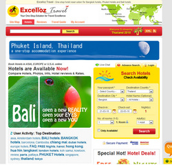 Excelloz.com website Hotels search