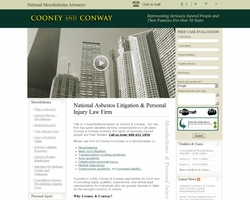 Mesothelioma Trial Lawyers of Cooney and Conway Redesign Web Site