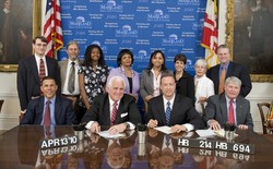 Brian Markovitz (far left), with Governor O'Malley