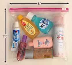 tsa travel trial toiletries requirements meet toiletry