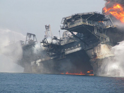 Deepwater Horizon Seconds Before It Sank