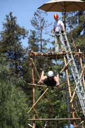 Linden Feldman near death fall. David Land on platform.