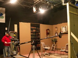 Dobson Media Training experts prepare clients for news media interviews at its New York studio set