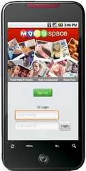 MocoSpace login for Android app