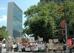 (Photo:  Past Treaty of Trianon commemoration in front of the UN building.)