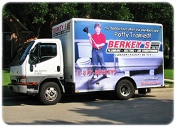 The colorful images on Berkey's plumbing service trucks are a welcome sight to homeowners throughout North Texas.
