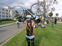 Loree Glenn Gears Up for the Start of the AIDS/Lifecycle Ride