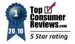 TopConsumerReviews.com 2010 5-Star Award