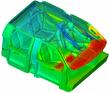 Automotive cabin thermal simulation using Exa PowerFLOW software.