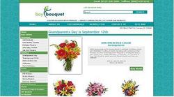 Online florist website with custom logo branding for local market