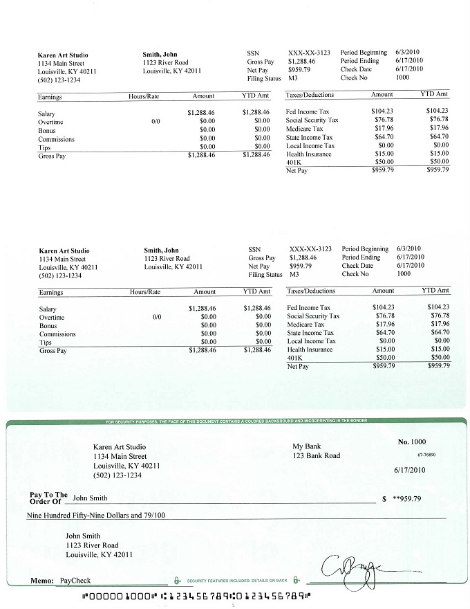 Payroll Layout