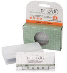 Defog It antifog, first proven by the military, is now the choice for fog-free safety eyewear in mining, steel, manufacturing, law enforcement, and food and chemical processing.