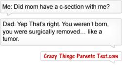 when parents text